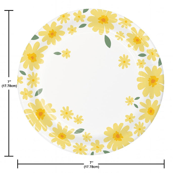 Party Decorations Sweet Daisy Luncheon Plate (8 per Pkg)