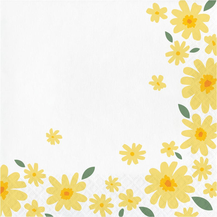 Party Decorations Sweet Daisy Lunch Napkin (16 per Pkg)