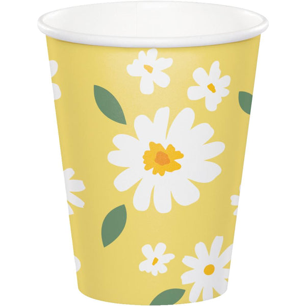 Party Decorations Sweet Daisy Hot/Cold Cup 9oz. (8 per Pkg)