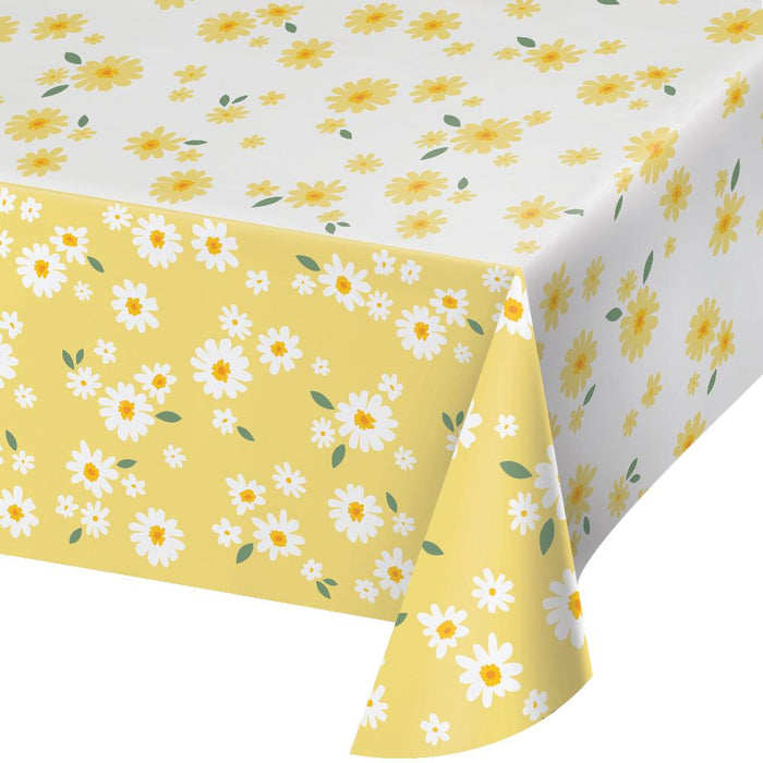 Party Decorations Sweet Daisy Tablecover, Paper 54"x 96" (1 per Pkg)