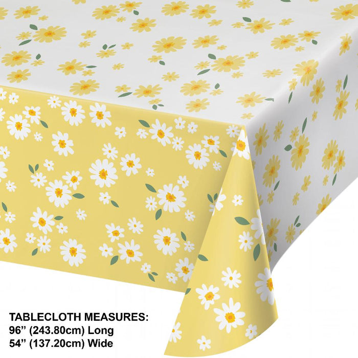 Party Decorations Sweet Daisy Tablecover, Paper 54"x 96" (1 per Pkg)