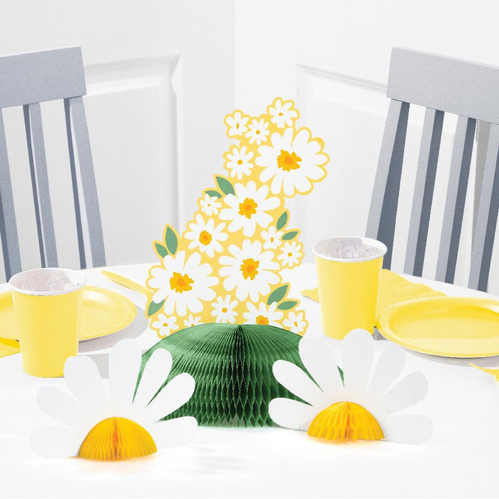 Party Decorations Sweet Daisy Honeycomb Centerpiece (1 per Pkg)