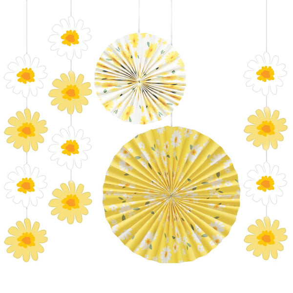 Party Decorations Sweet Daisy Hanging Décor Kit (5 per Pkg)