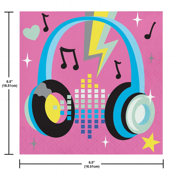 Party Decorations Birthday Beats Lunch Napkin (16 per Pkg)