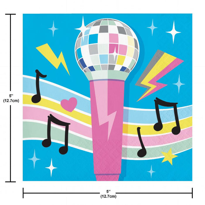 Party Decorations Birthday Beats Beverage Napkin (16 per Pkg)