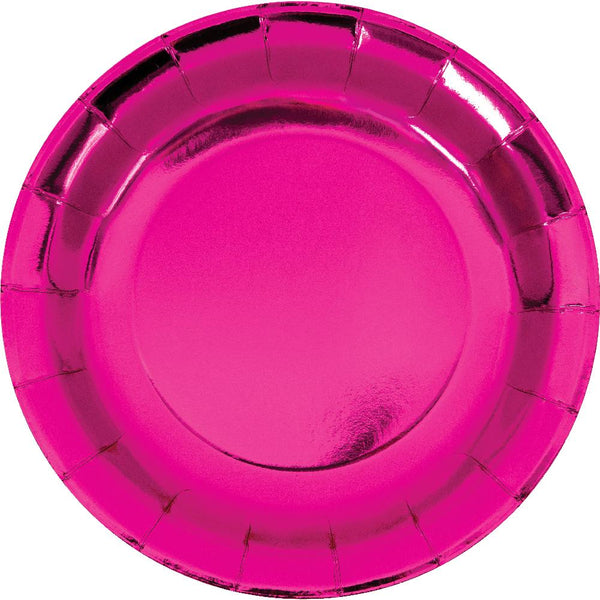 Party Decorations Pink Party Dinner Plate, Foil (8 per Pkg)