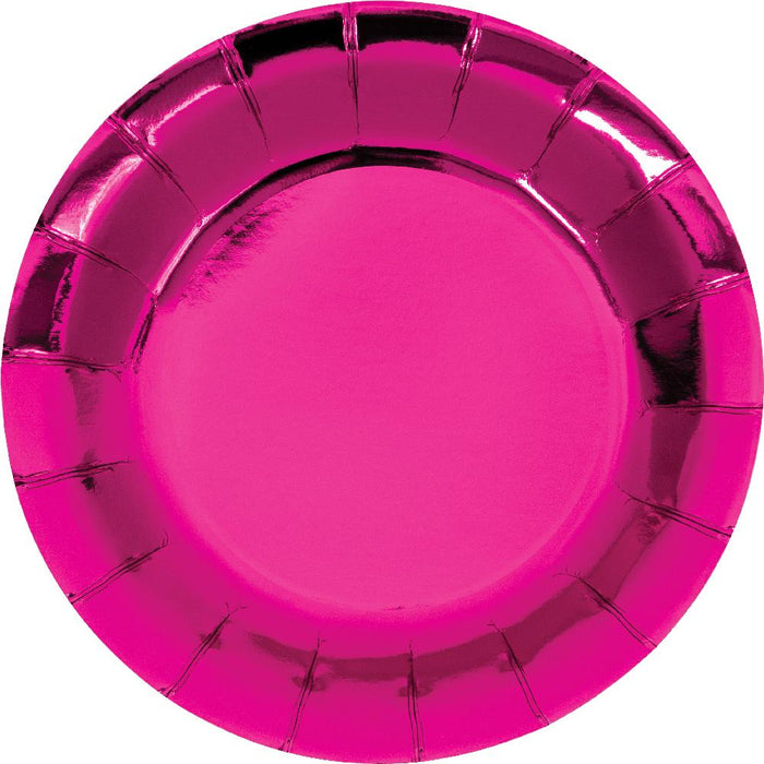 Party Decorations Pink Party Luncheon Plate, Foil (8 per Pkg)