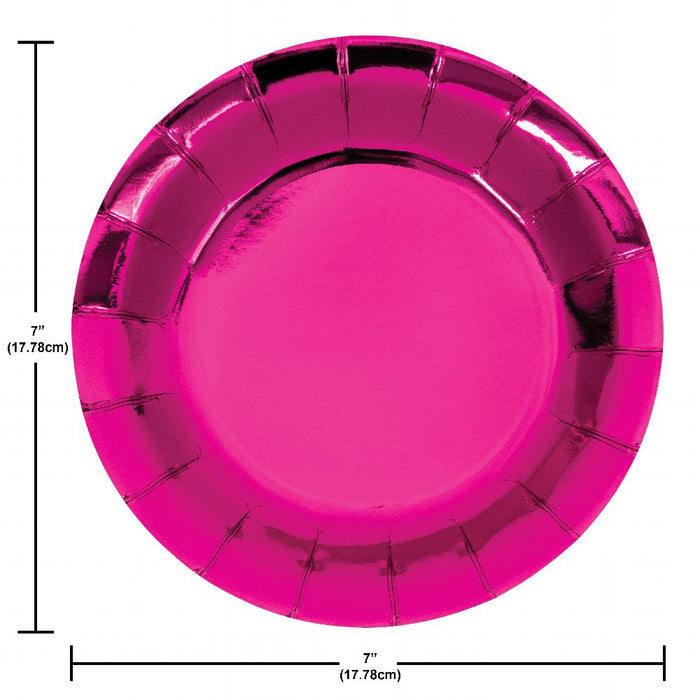 Party Decorations Pink Party Luncheon Plate, Foil (8 per Pkg)