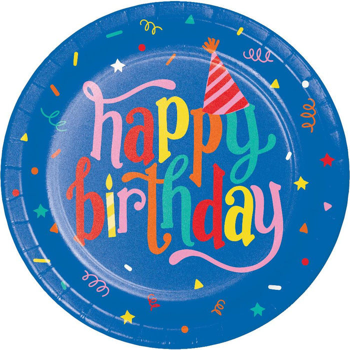 Party Decorations Hats Off Birthday Dinner Plate (8 per Pkg)