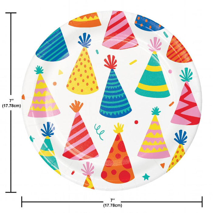 Party Decorations Hats Off Birthday Luncheon Plate (8 per Pkg)