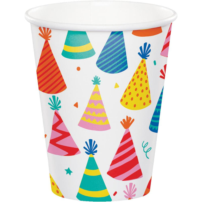 Party Decorations Hats Off Birthday Hot/Cold Cup 9oz. (8 per Pkg)