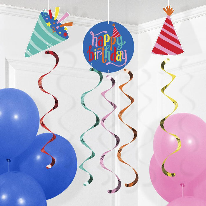 Party Decorations Hats Off Birthday Hanging Décor (3 per Pkg)