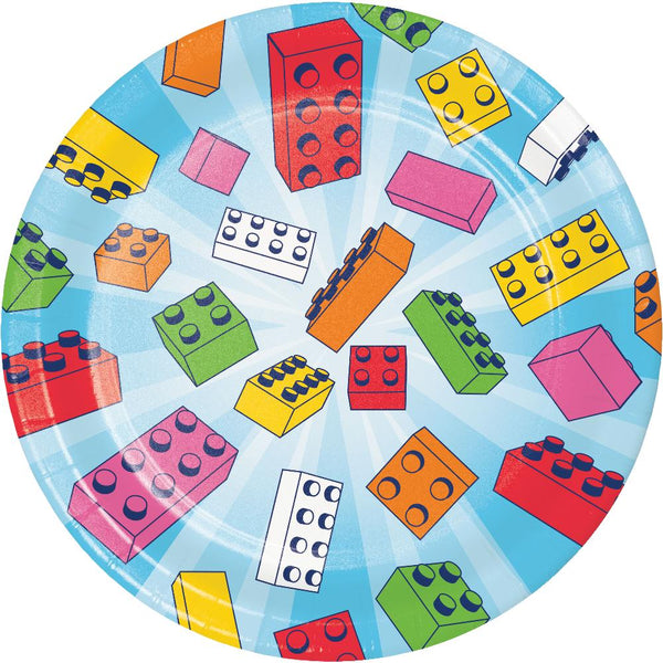 Party Decorations Block Bash Luncheon Plate (8 per Pkg)