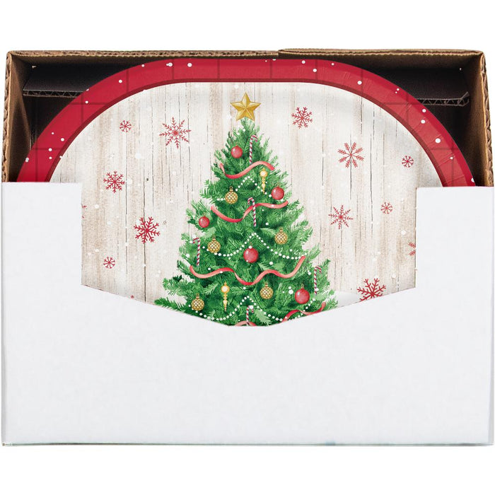 Party Decorations Vintage Christmas Oval Platter (8 per Pkg)