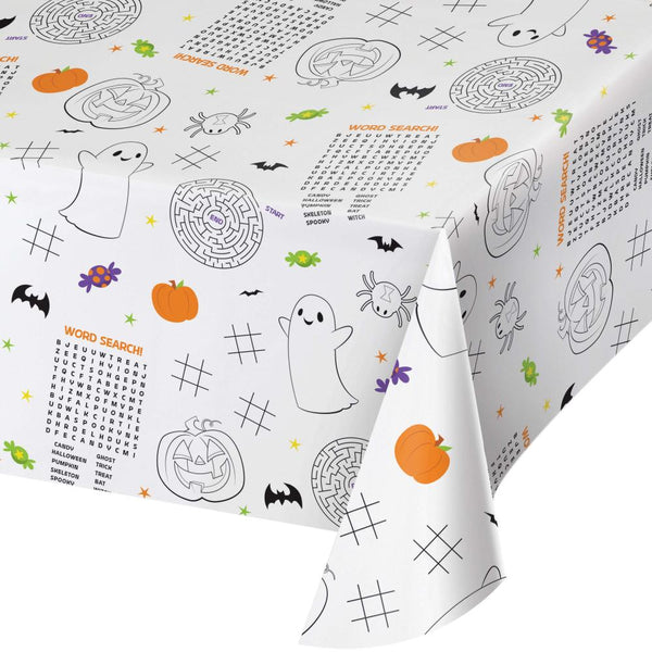 Party Decorations Halloween Activity Paper Tablecover (1 per Pkg)