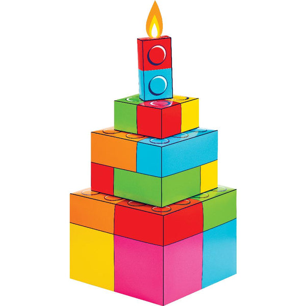 Party Decorations Block Bash 3D Centerpiece (1 per Pkg)