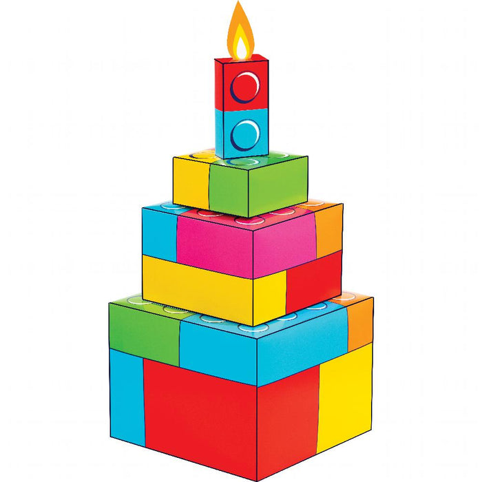 Party Decorations Block Bash 3D Centerpiece (1 per Pkg)