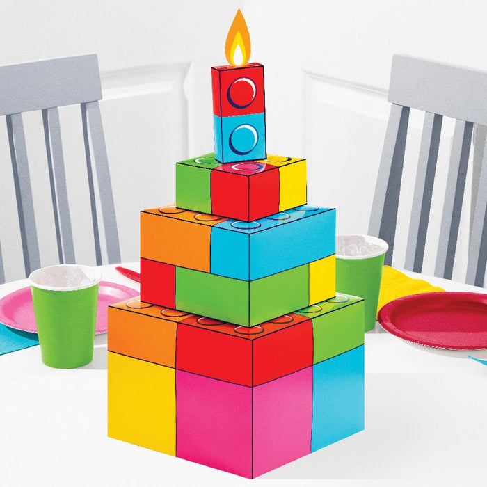 Party Decorations Block Bash 3D Centerpiece (1 per Pkg)