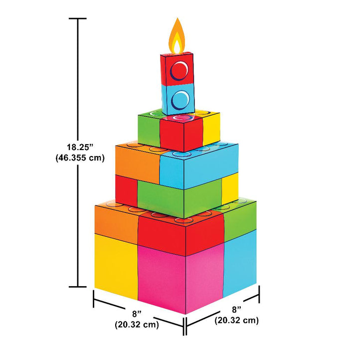 Party Decorations Block Bash 3D Centerpiece (1 per Pkg)