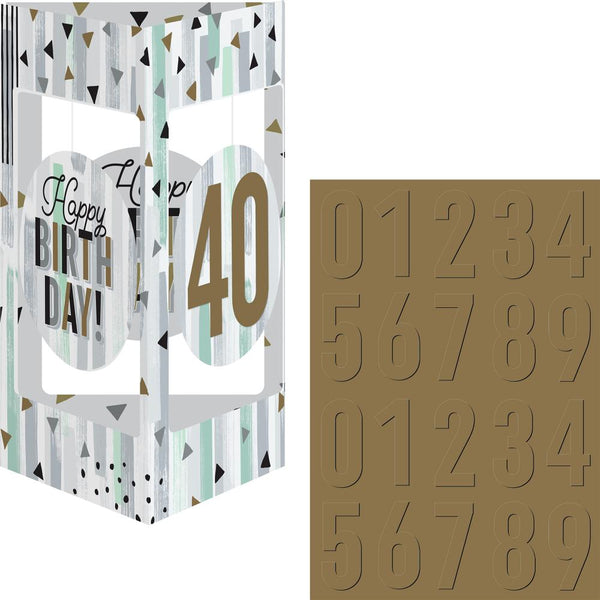 Party Decorations Minted Milestone 3D Centerpiece with Danglers (2 per Pkg)