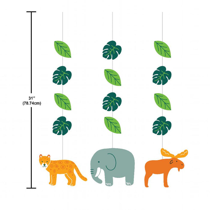 Party Decorations World Adventure Hanging Cutouts (3 per Pkg)