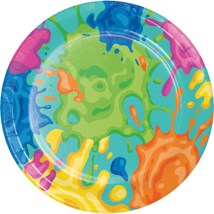 Party Decorations Splatter Luncheon Plate (8 per Pkg)