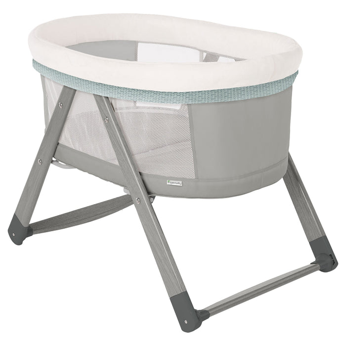 Ingenuity Foldaway Rocking Wood Frame Portable Folding Rocking Bassinet, Wallace