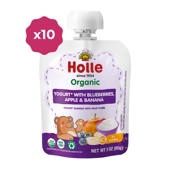 Holle Organic Yogurt Pouches - Blueberries, Apple & Banana