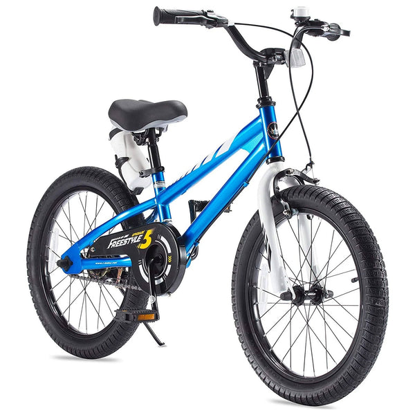 RoyalBaby Freestyle Outdoor Kid's Sporty Bicycle with Kickstand, 18 Inch, Blue