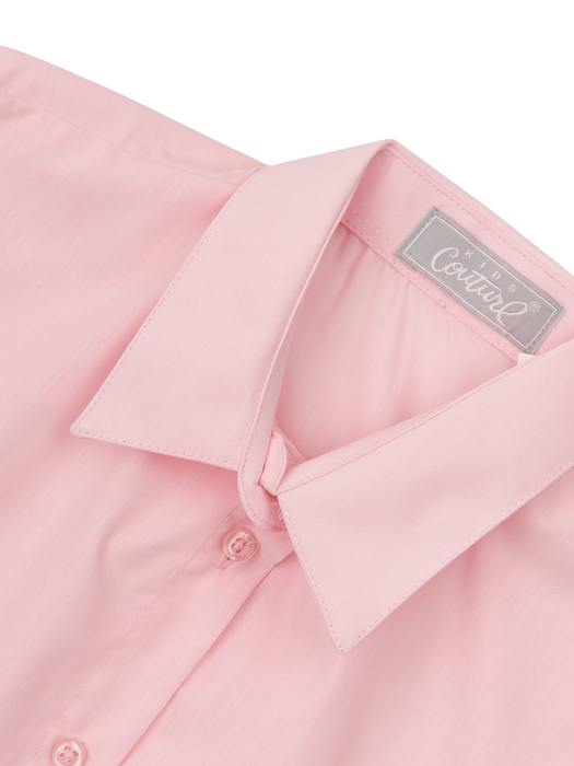 Mia Belle Girls Pink Collared Dress Shirt by Kids Couture