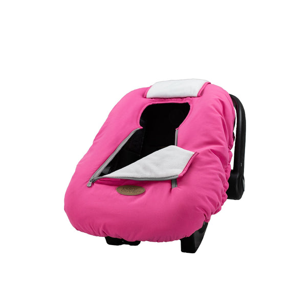 CozyBaby Original Infant Car Seat Cover w/ Dual Zippers & Elastic Edge, Pink