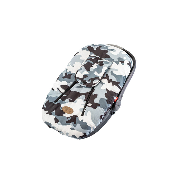 CozyBaby Original Infant Car Seat Cover w/ Dual Zippers & Elastic Edge, Camo