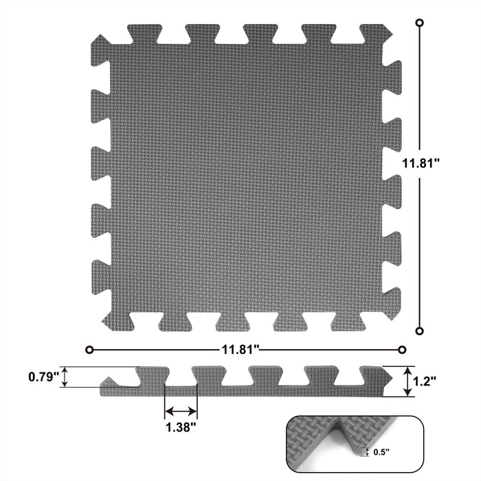 BalanceFrom Fitness 36 Tile Thick Interlocking Foam Exercise Play Mat