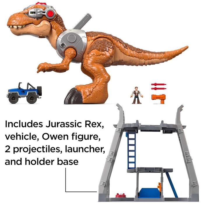 Fisher-Price Imaginext Jurassic World T Rex Dinosaur Toy with Owen Grady Figure