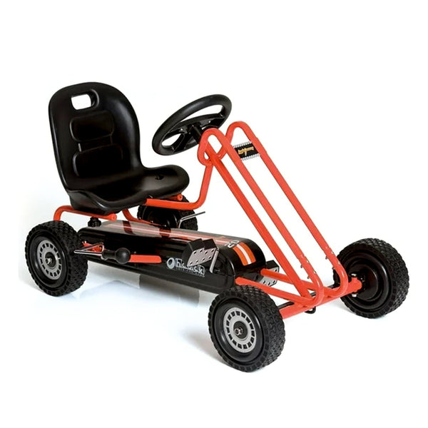 Hauck Lightning Ergonomic Pedal Ride On Go Kart Toy for Boys and Girls, Orange