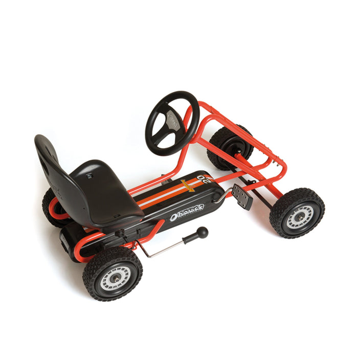 Hauck Lightning Ergonomic Pedal Ride On Go Kart Toy for Boys and Girls, Orange