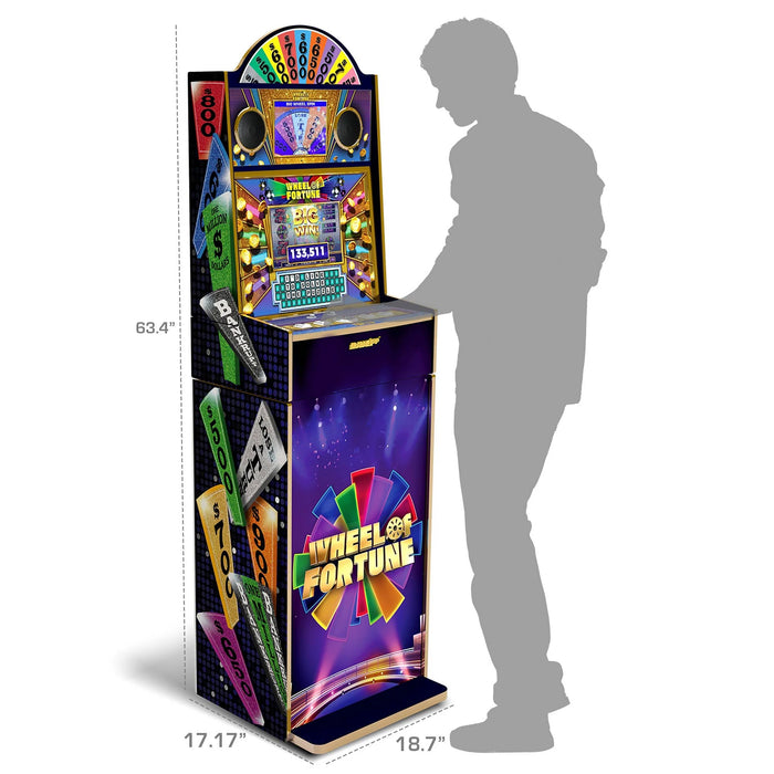 Arcade1Up Wheel of Fortune Video Arcade Games, 5 Foot Tall Stand Up Cabinet