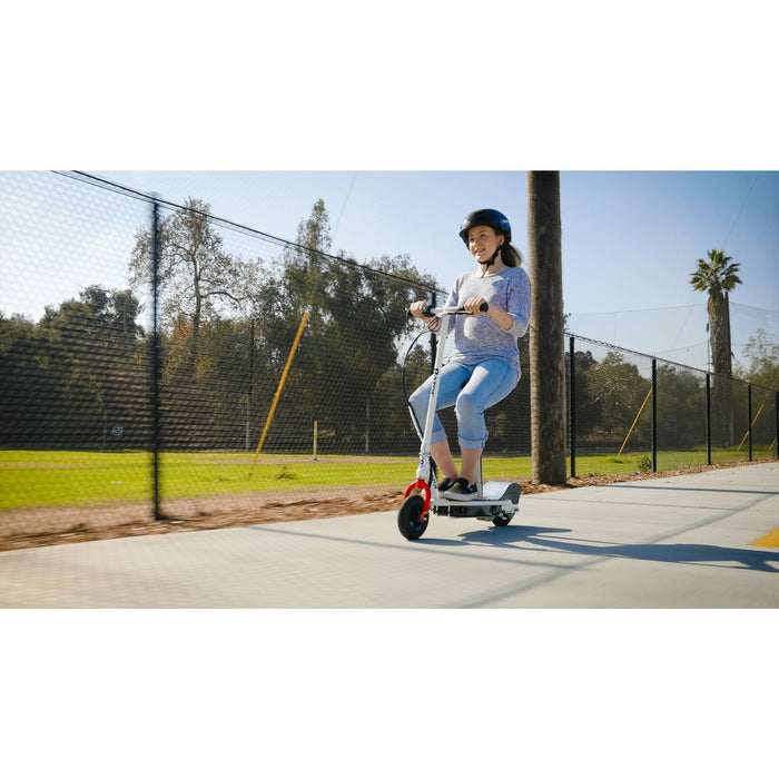 Razor E200S Seated Electric Scooter Up To 12mph with Twist Grip Throttle, Green