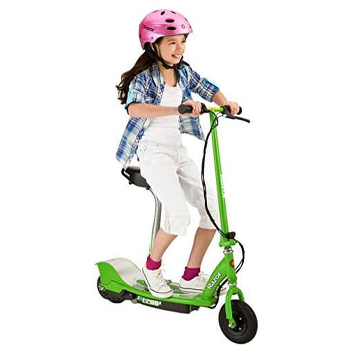 Razor E200S Seated Electric Scooter Up To 12mph with Twist Grip Throttle, Green