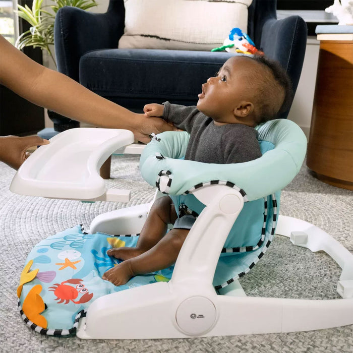 Baby Einstein Unisex Sea of Support 2 In 1 Sit Up Floor Seat with Soft Seat Pad