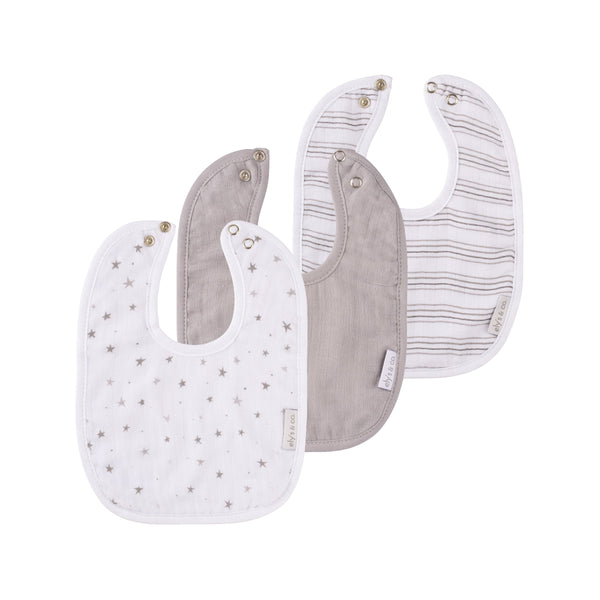 Ely's & Co. 3 Pack Muslin Terry Bibs