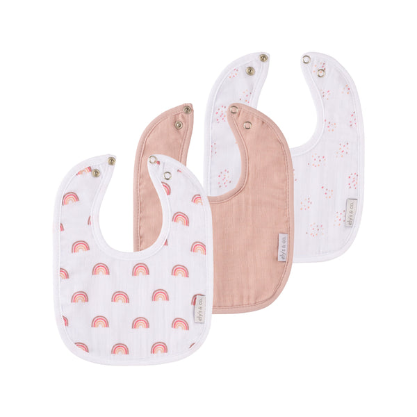 Ely's & Co. 3 Pack Muslin Terry Bibs