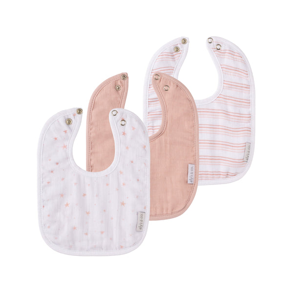 Ely's & Co. 3 Pack Muslin Terry Bibs