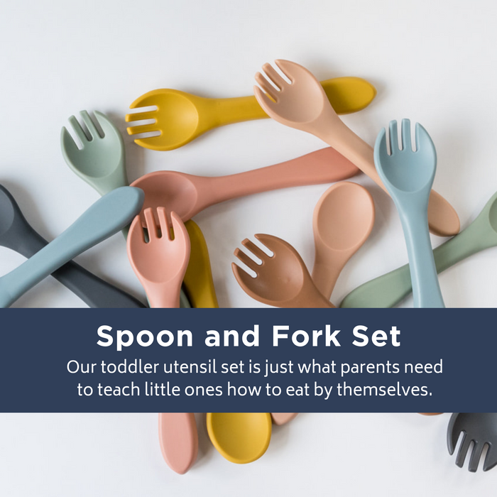 Babeehive Goods Apricot Spoon and Fork Set
