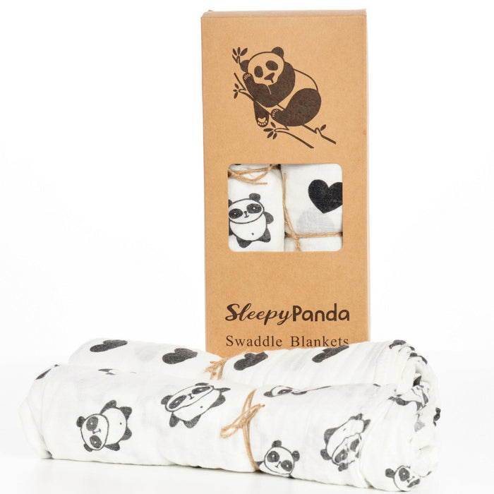 Sleepy Panda Swaddle Pack - Bamboo