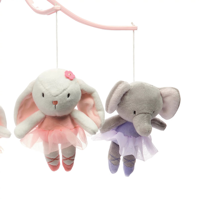 Bedtime Originals Tiny Dancer Ballet Animals Musical Baby Crib Mobile Soother Toy