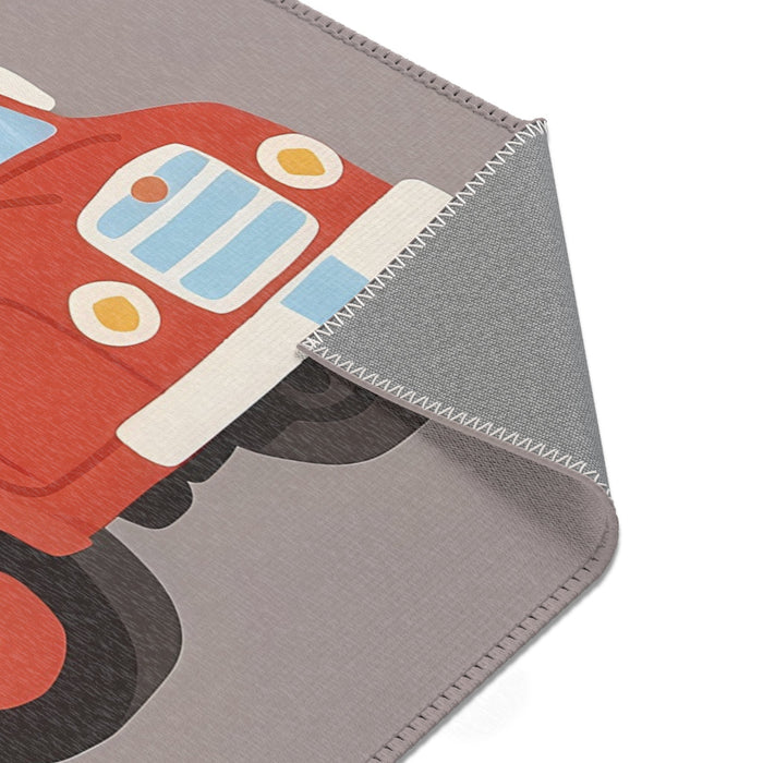 TeepeeJoy Nursery and Kids Firetruck Area Rug - Blaze Battler Express