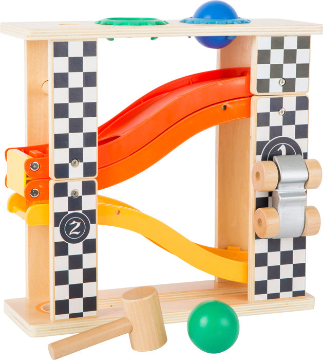 Small Foot Rally Hammering Marble Run