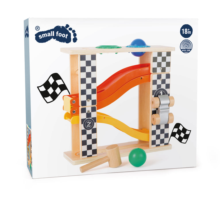 Small Foot Rally Hammering Marble Run