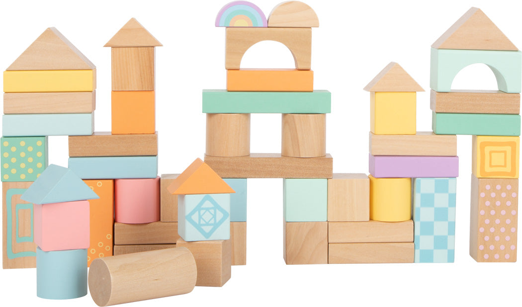 Small Foot Pastel Building Blocks 50 Piece Playset